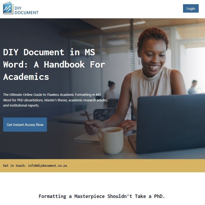 Screenshot from DIY Document website for the portfolio gallery slider